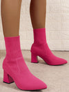 Chic Chunky Heel Oktoberfest Boots - Stylish Mid-Calf Footwear for Autumn/Winter