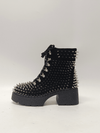 Sassy and Sturdy: Lucian Lace-Up Lug Platform Spike Ankle Boots