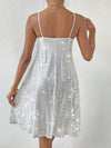 Shimmering Elegance: Glamour Sequin Decor Cami Dress