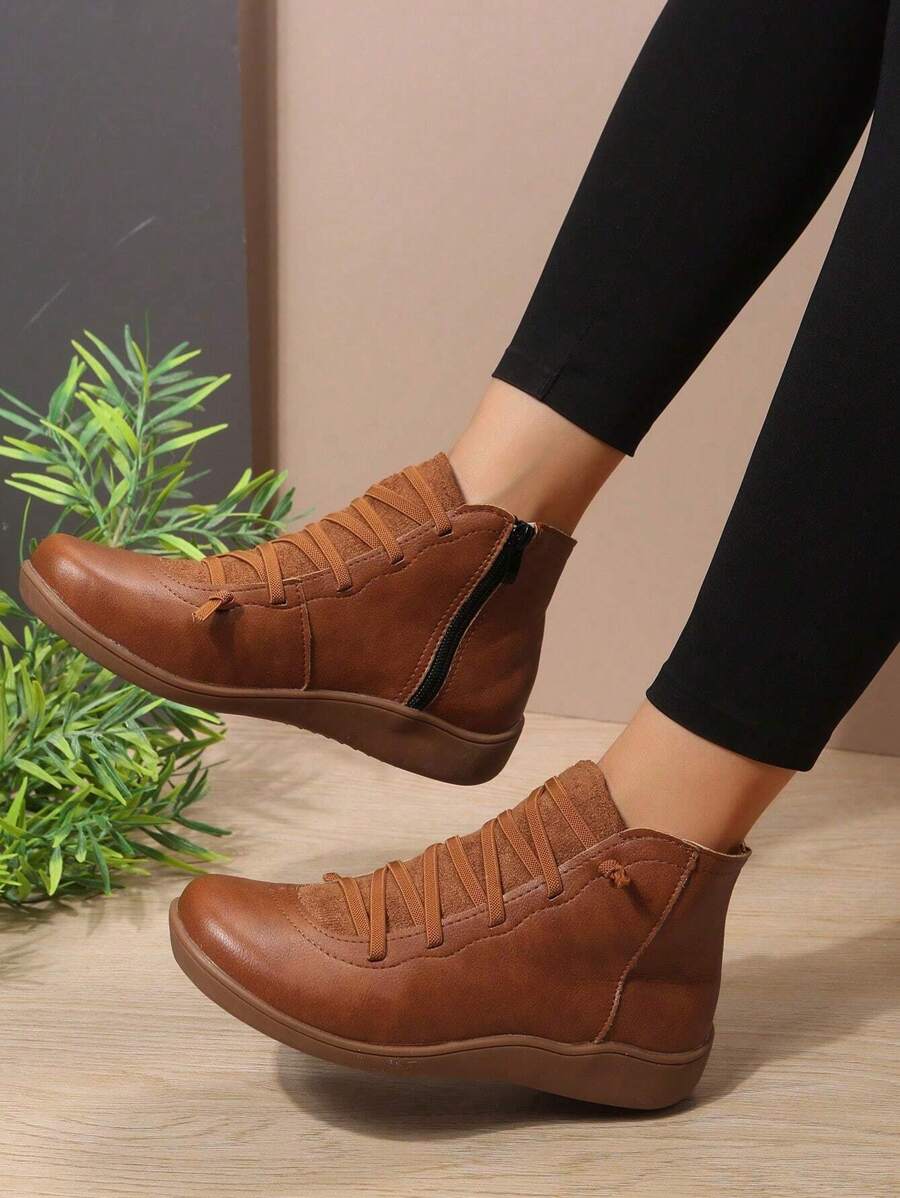 Step into style and comfort with these Trendy European-American casual short boots designed just for women! Perfect for adding a chic touch to your autumn and winter outfits, these boots blend modern flair with cozy functionality. Whether you're strolling through crunchy leaves or warming up inside your favorite café, their sleek design keeps your feet snug while turning heads. Elevate your seasonal wardrobe with the playful edge these boots bring to every step.