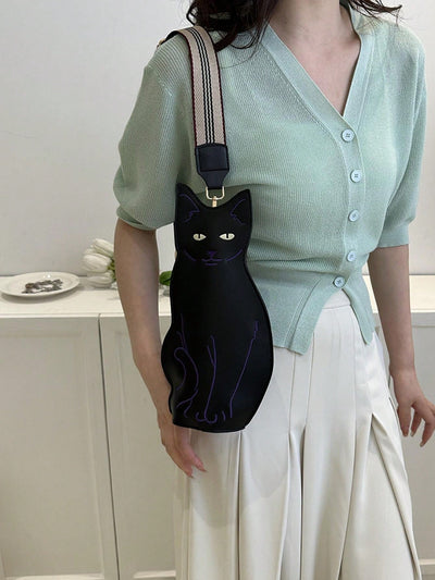 Cute Cat Shape Body Bag: The Perfect Birthday Gift for Women!