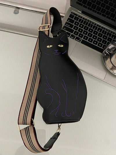 Cute Cat Shape Body Bag: The Perfect Birthday Gift for Women!