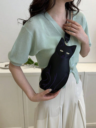 Cute Cat Shape Body Bag: The Perfect Birthday Gift for Women!