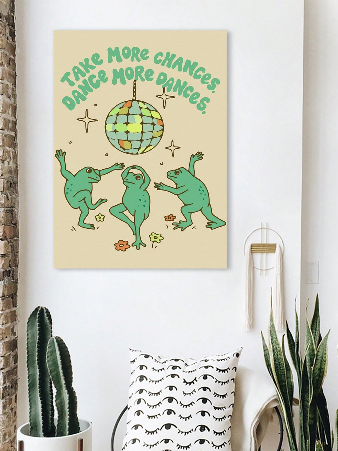 Add a splash of fun to your home or business decor with the Funky Froggie Disco Poster. This unique and creative addition will bring a playful vibe to any space. Featuring a funky froggie design, this poster is sure to be a conversation starter. Made with high-quality materials, it's a durable and long-lasting piece that will brighten up your environment.