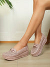 Chic and Comfy: Women's Hollow Breathable Slip-on Wedge Loafers