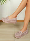 Chic and Comfy: Women's Hollow Breathable Slip-on Wedge Loafers