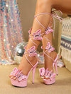 High-Heeled Butterfly Strap Platform Sandals - Perfect for Nightclub, Wedding, or Party