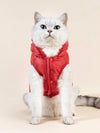 Stay Warm in Style: Red Windproof Padded Vest with Hood and Coat