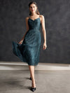 Glamourous Grace: Pleated Overlay Dress