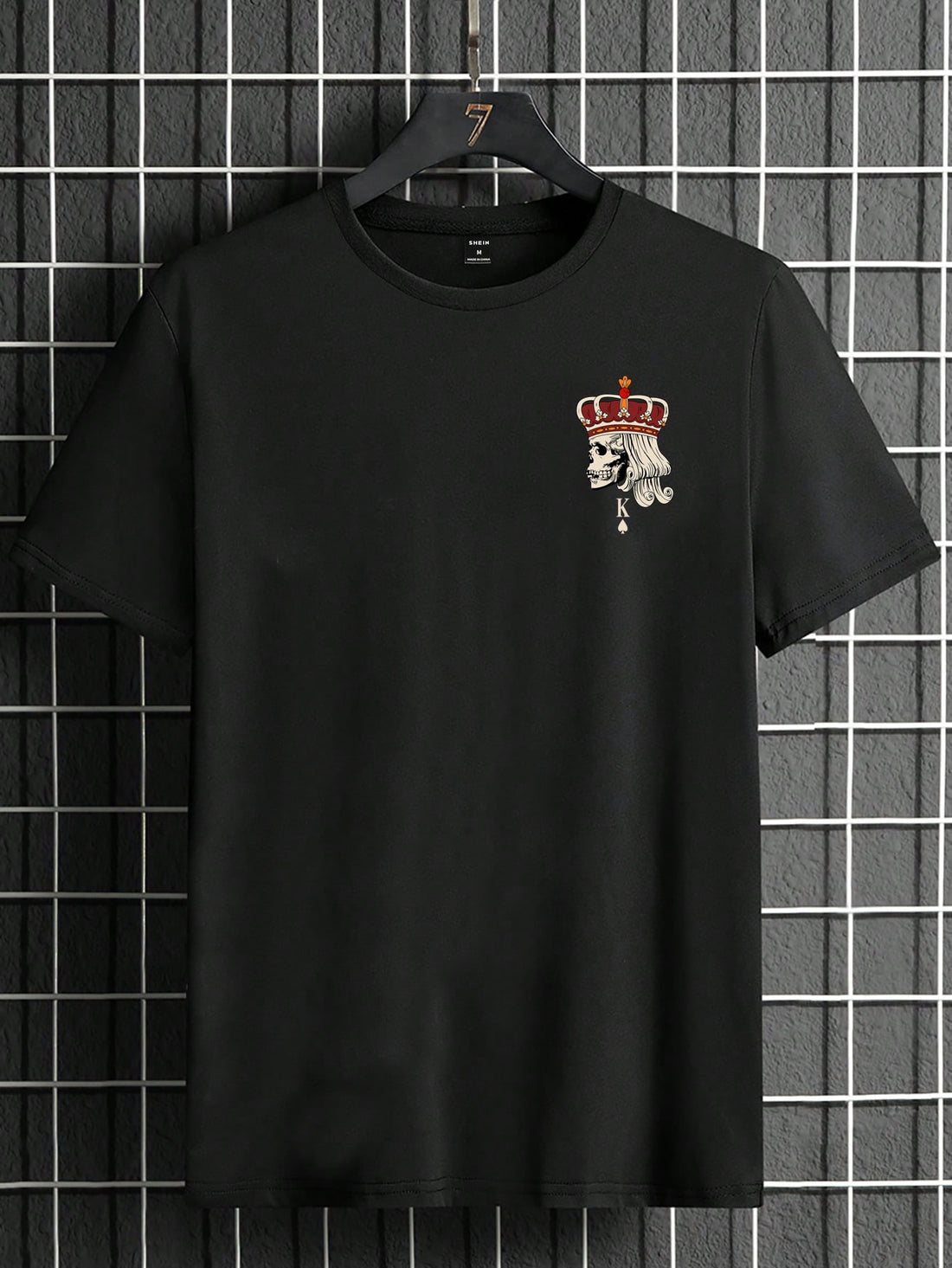 Elevate your street style with our Men's Playing Card Print Drop Shoulder Tshirt. Made with soft, high-quality fabric, this shirt features a unique playing card print design and a relaxed drop shoulder fit. Perfect for standing out from the crowd and making a statement.