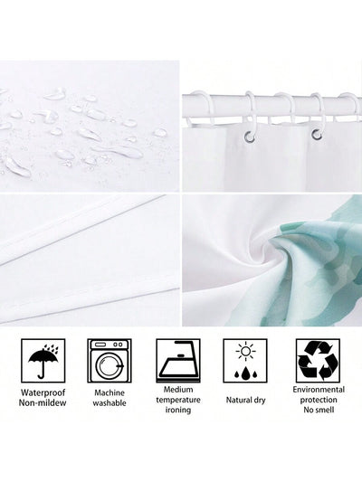 Charming Winter Wonderland: Cartoon Snowflake Shower Curtain for a Cozy Bathroom Retreat