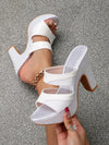 Elegant Patchwork High Heel Sandals: The Perfect Fusion of Style and Comfort