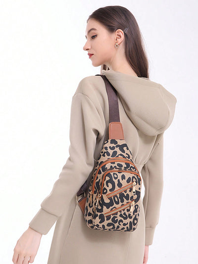 Leopard Print Fashion Chest Bag: Stylish & Practical Crossbody Sling