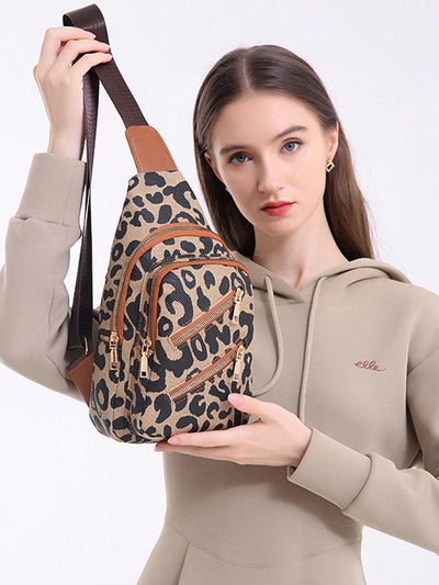 Leopard Print Fashion Chest Bag: Stylish & Practical Crossbody Sling