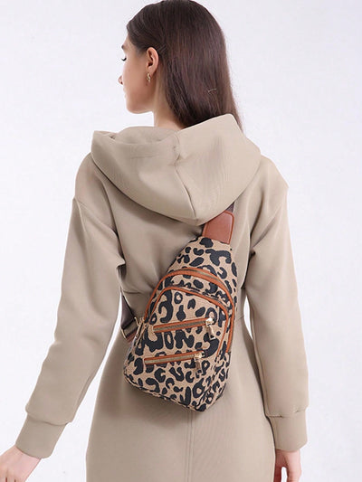 Leopard Print Fashion Chest Bag: Stylish & Practical Crossbody Sling