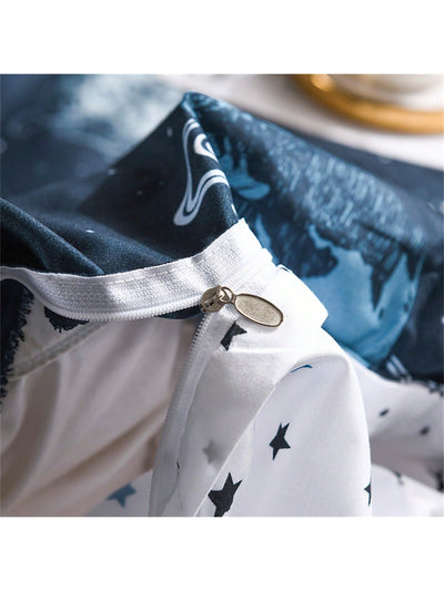 Starry Sky Star Pattern Duvet Cover Set - Add Beauty to Your Bedding Collection!