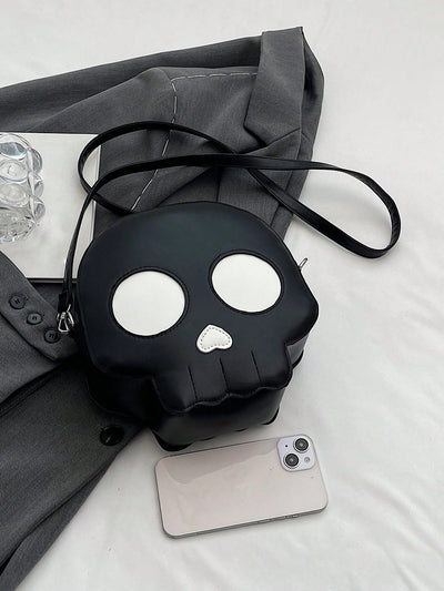 Sweet and Cool Gothic Style Body Bag: Creative Cartoon Backpack for Women