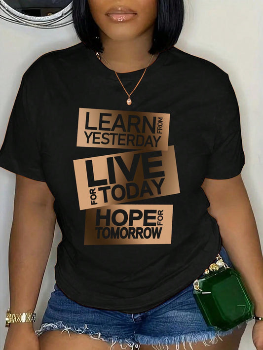 Empower Your Day: 'Learn, Live, Hope' Teacher Graphic Tee