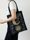 Enchanting Moon Cat Graphic Shopper Bag for Casual Fairycore Style