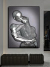 Modern Love Figure Statue Painting for Stylish Home Wall Decor