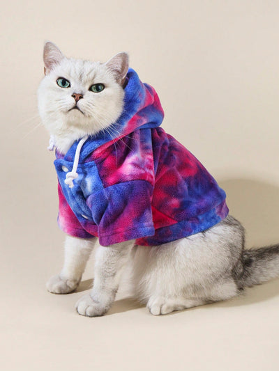 Cozy Tie-Dye Pet Jacket: Keep Your Furry Friends Stylish and Warm This Season!