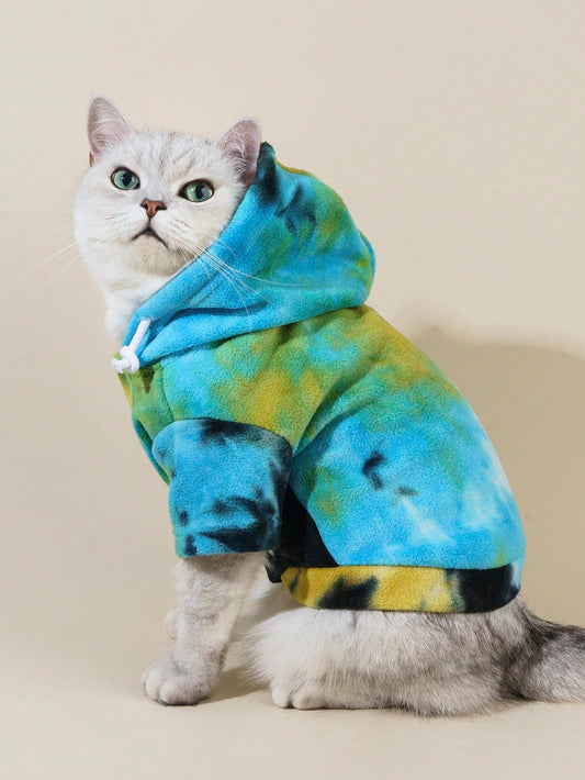 Cozy Tie-Dye Pet Jacket: Keep Your Furry Friends Stylish and Warm This Season!