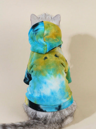 Cozy Tie-Dye Pet Jacket: Keep Your Furry Friends Stylish and Warm This Season!