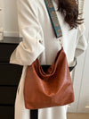 Classic Chic: Large Capacity Solid Color Tote Bag for Women - Stylish Shoulder Bag for Commuting, Going Out, and Travel