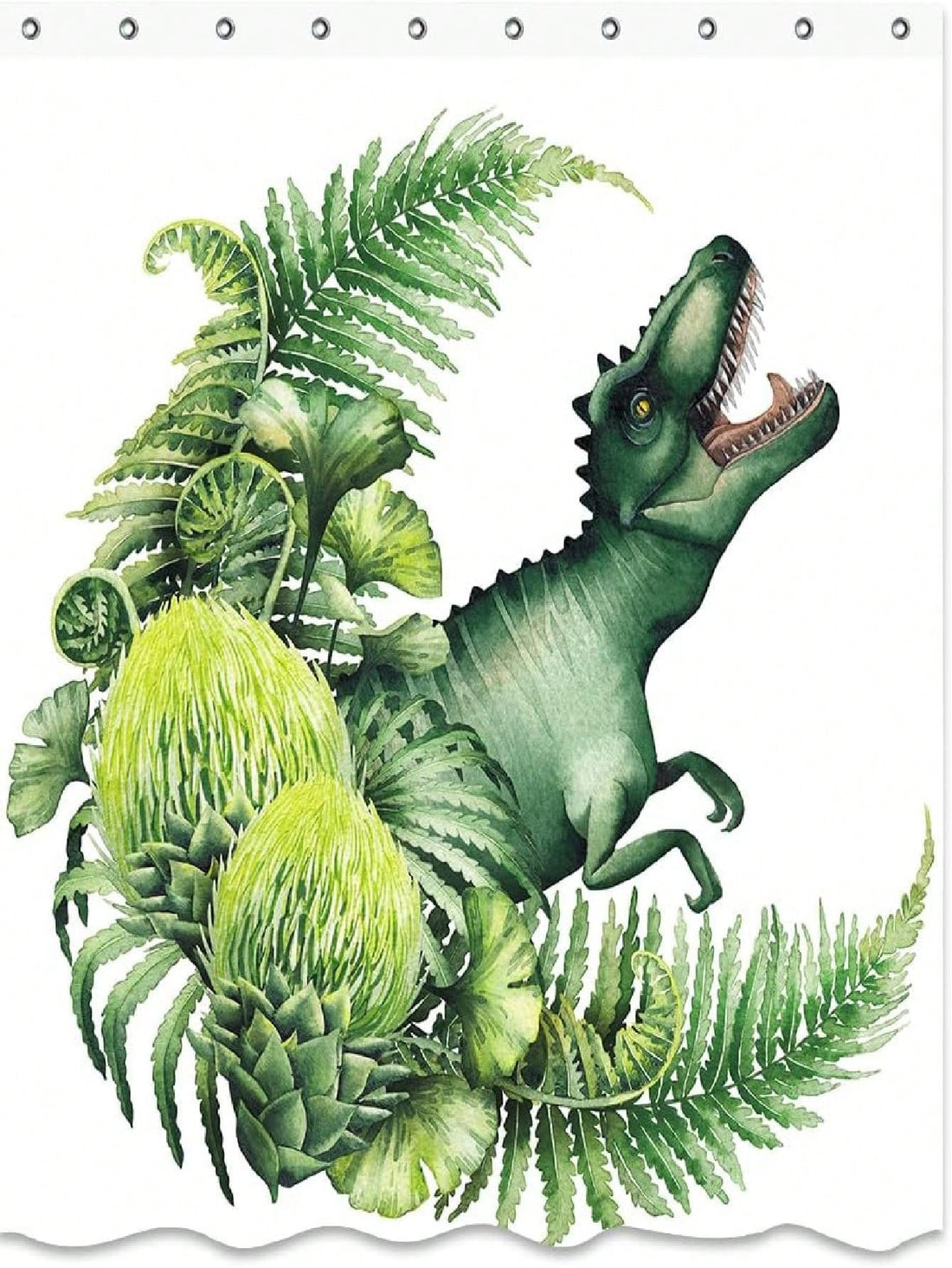 Transform your bathroom into a prehistoric paradise with our Dinosaur Delight Fabric <a href="https://canaryhouze.com/collections/shower-curtain" target="_blank" rel="noopener">Shower Curtain</a> Set! Made of high-quality fabric, this set features vibrant and detailed dinosaur designs, adding a touch of Jurassic flair to your bathroom.