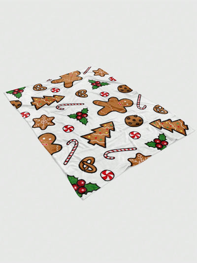 Cozy Candy Gingerbread Man Blanket for Festive Home Decor