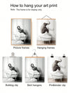 Adorable Animal Bathtub Decor Set: Creative Bathroom Wall Art Prints