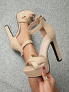 Step Up Your Style with Women's Thick Platform Chunky Heel High-Heeled Sandals