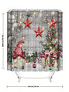 Festive Holiday Cheer: Waterproof Christmas Pattern Shower Curtain