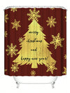 Festive Holiday Cheer: Waterproof Christmas Pattern Shower Curtain