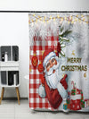 Festive Cheer: Waterproof Christmas-Themed Shower Curtain