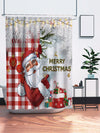 Festive Cheer: Waterproof Christmas-Themed Shower Curtain