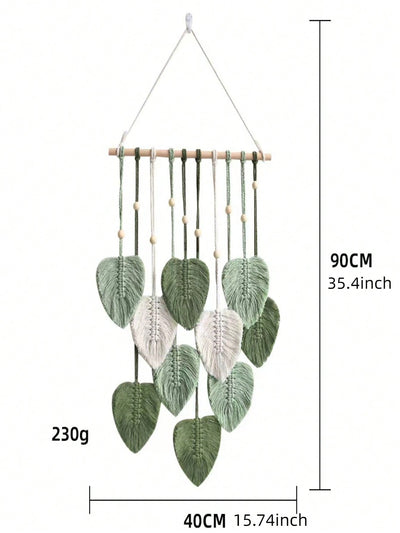 Bohemian Delight: Green Leaf Hanging Ornament