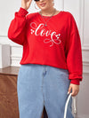 Cozy Christmas Vibes: Plus Size Fleece Letter Printed Sweatshirt