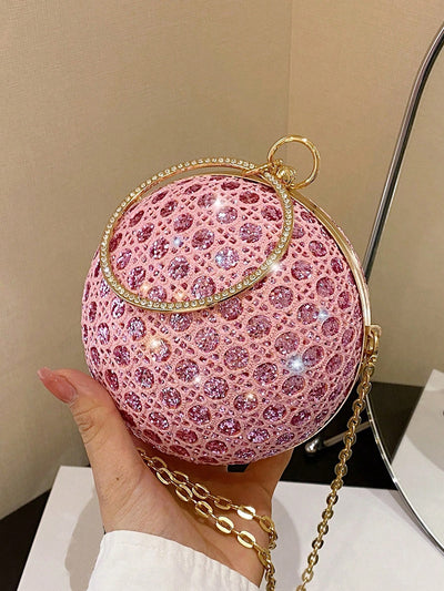 Shimmering Sphere Handbag: Your Mini Glittery Statement Piece