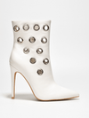 Eyelet-Embellished Pointy Toe Booties: Elevated Elegance in Every Step