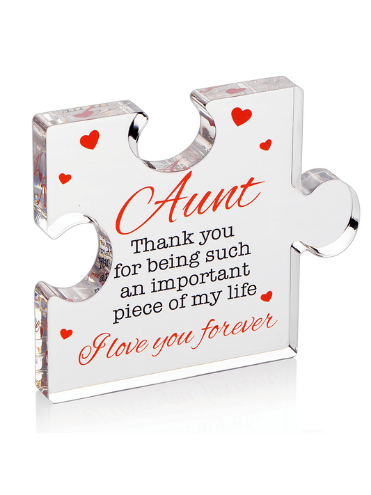 Celebrate your aunt's special occasions with our Aunt's <a href="https://canaryhouze.com/collections/acrylic-plaque" target="_blank" rel="noopener">Acrylic Puzzle</a>, the perfect gift for birthdays and Mother's Day. Made with high-quality acrylic pieces, this puzzle is both beautiful and durable, making it a unique and lasting present for your loved one. Show your appreciation with this thoughtful and personalized gift.