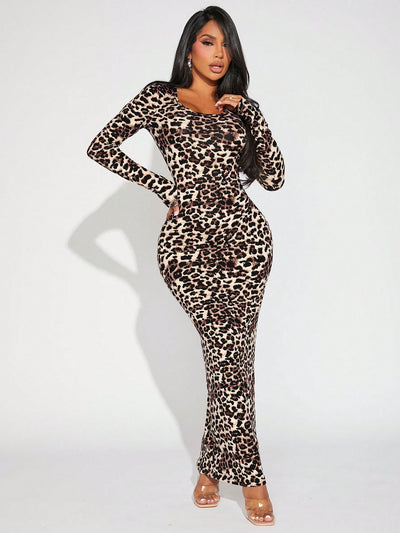 Wild and Chic: Women's Leopard Pattern Print Dress