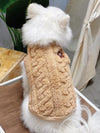 Cozy Coffee Pet Vest with Warm Fleece Lining for Dogs and Cats