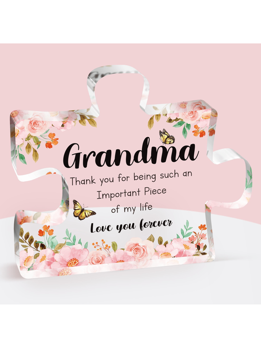 Surprise your beloved Grandma with this Unique Acrylic Puzzle <a href="https://canaryhouze.com/collections/ornaments" target="_blank" rel="noopener">Gift</a>! Perfect for Christmas, Thanksgiving, or her birthday, this creative and exquisite present is guaranteed to bring joy and create lasting memories. Made from high-quality acrylic, this gift is both durable and unique, just like your Grandma.