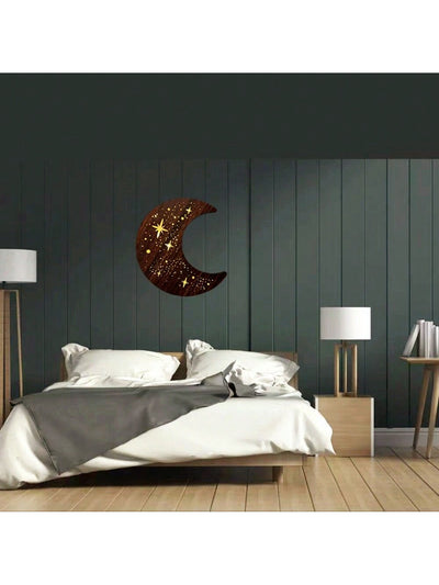 Retro Crafted Moon and Star LED Wall Decor Light: Enhance Your Living Space with Warm White Light Effect