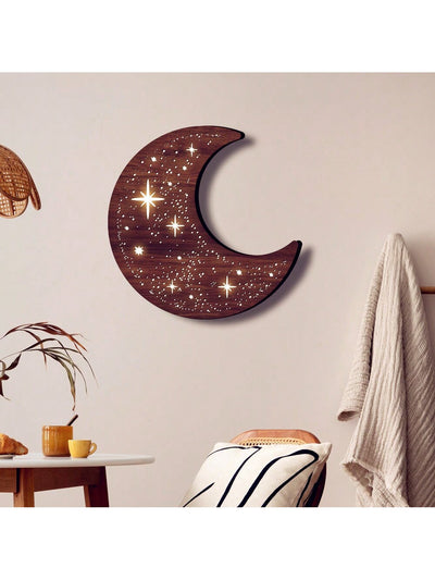 Retro Crafted Moon and Star LED Wall Decor Light: Enhance Your Living Space with Warm White Light Effect