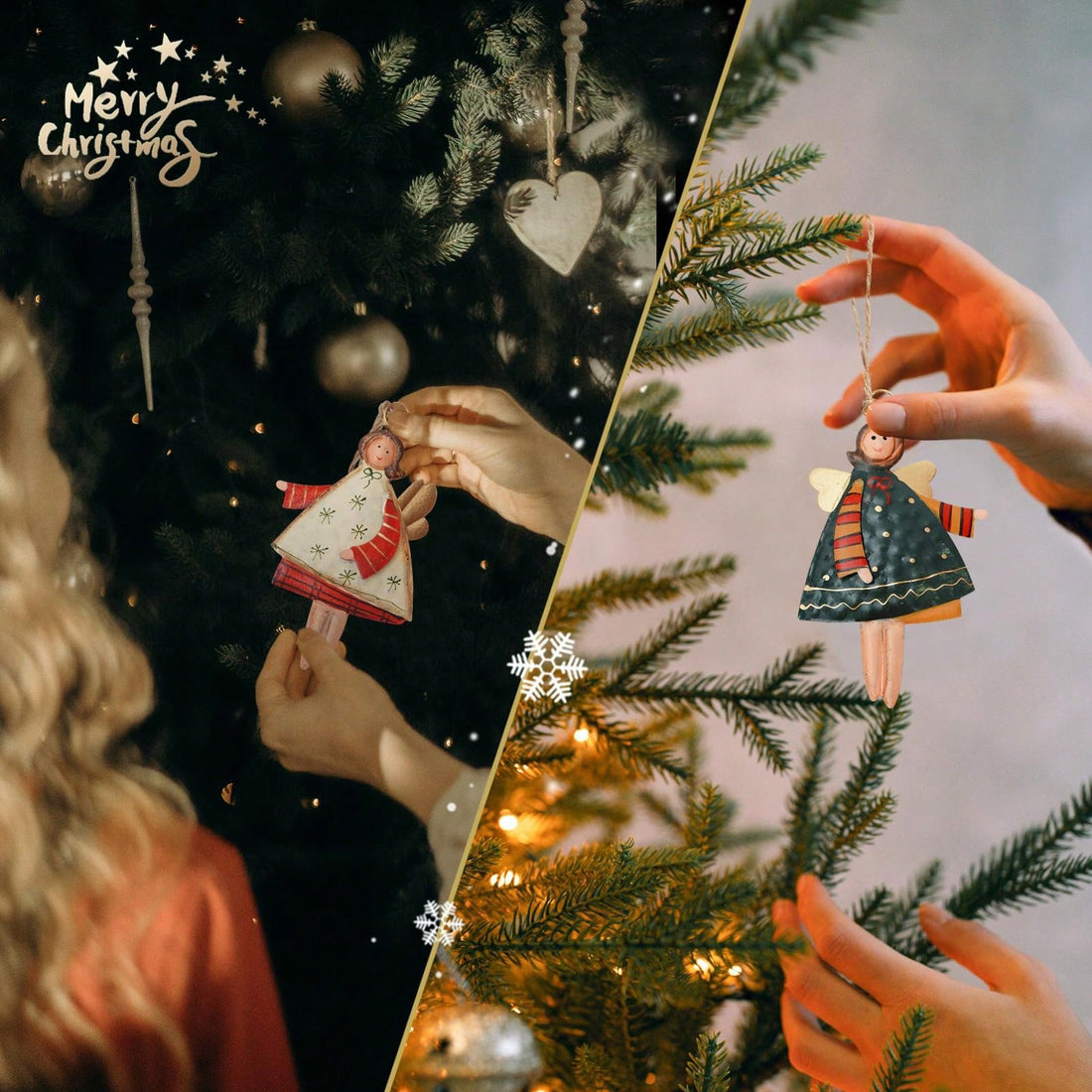 Add a touch of rustic charm to your holiday decor with these Charming Countryside Double-Sided Metal Christmas Tree Ornaments. This set of four Santa Claus pendants are handcrafted from durable metal and feature intricate detailing on both sides. Perfect for adding a festive touch to your tree or holiday displays.