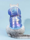 Colorful Reflective Sleeveless Hooded Cat Coat for Cold Weather