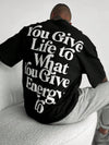 Embrace Your Style with the Ultra-Loose Men's Slogan Graphic T-Shirt