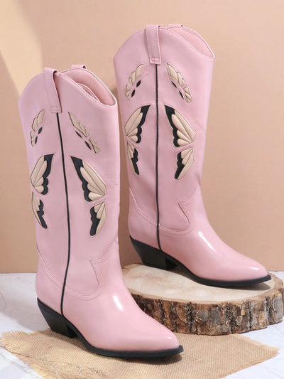 Stylish Western Boots with Embroidery Detail - A Fashionable Footwear Choice